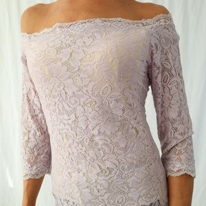 LAVENDER & LACE, VS 3/4 Sleeve Off Shoulder Top, M
